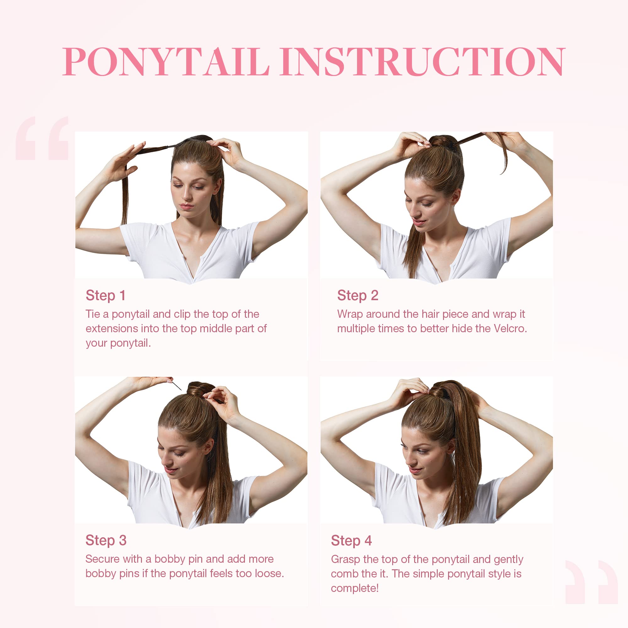 Clip - In Ponytail Extensions - 100% Remy Human Hair - HalleBeauty