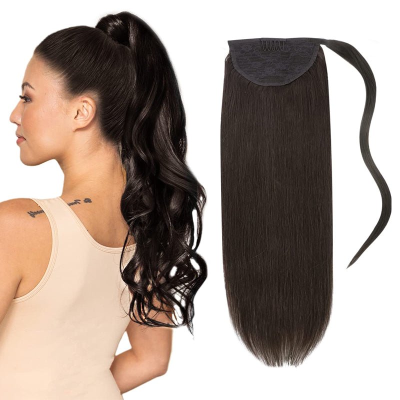 Clip - In Ponytail Extensions - 100% Remy Human Hair - HalleBeauty