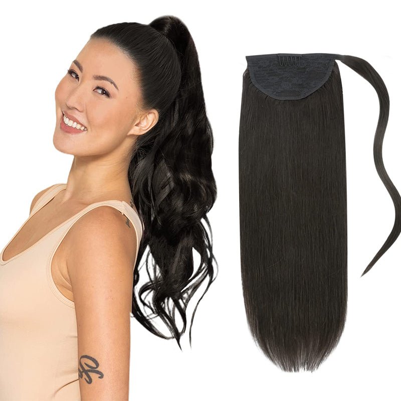 Clip - In Ponytail Extensions - 100% Remy Human Hair - HalleBeauty