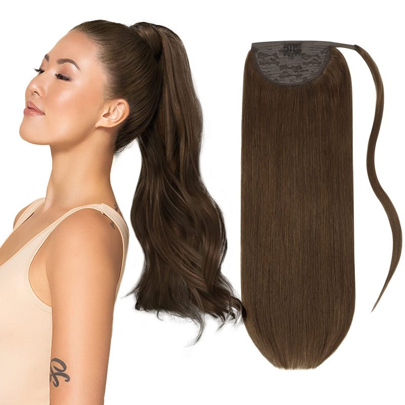 Clip - In Ponytail Extensions - 100% Remy Human Hair - HalleBeauty
