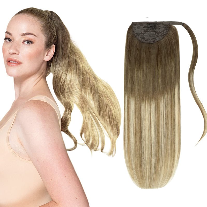 Clip - In Ponytail Extensions - 100% Remy Human Hair - HalleBeauty