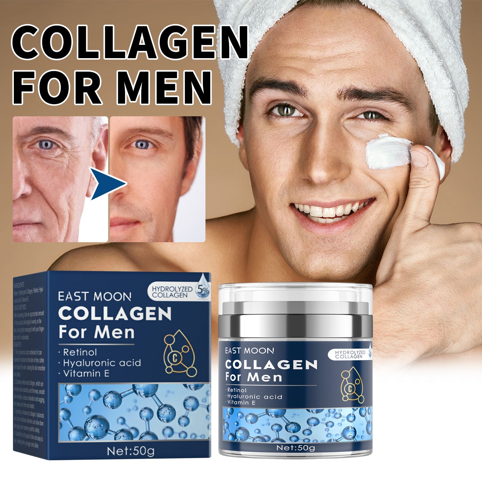 Collagen Cream for Men | Hydrating & Skin Firming Care - HalleBeauty