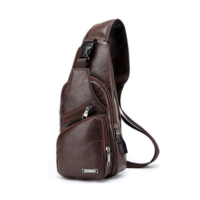 Men's USB Charging Crossbody Bag - Stylish & Functional Design