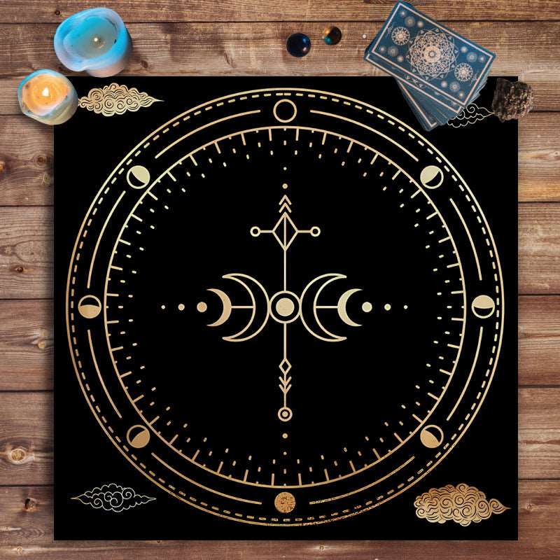 Tarot Tablecloth – Mandala, Moon Phase & Butterfly Design