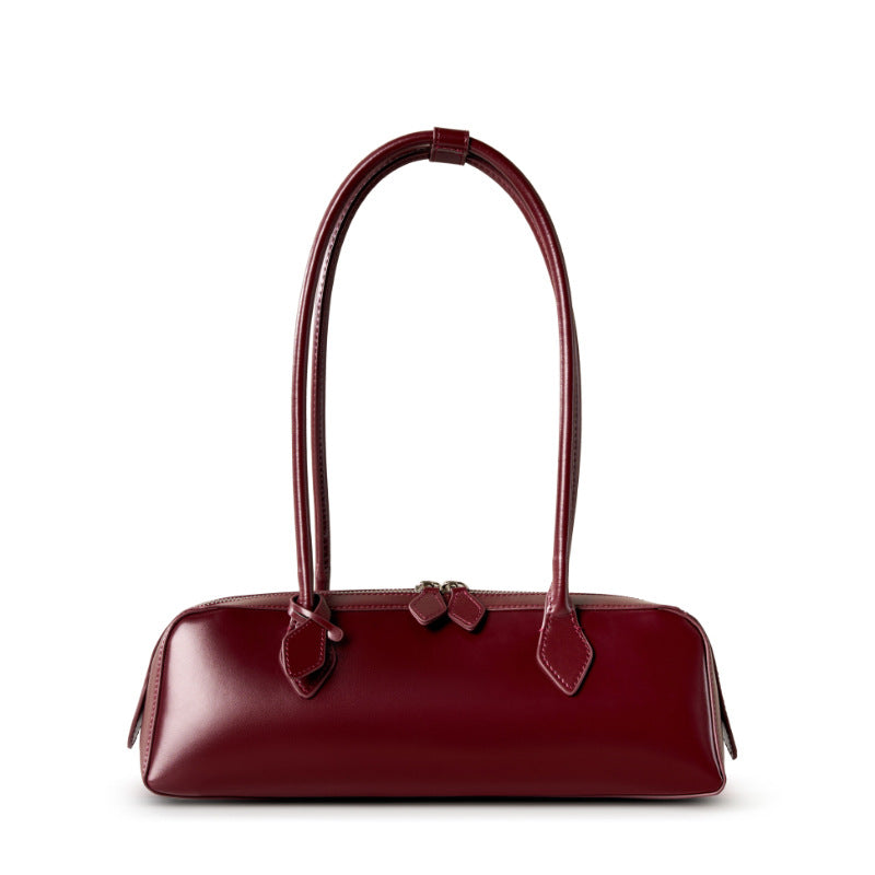 Vintage Leather Shoulder Bag – Women's Retro Purse