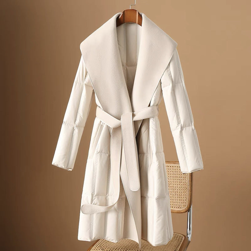 Women’s White Duck Down Jacket - Warm & Fashionable Coat