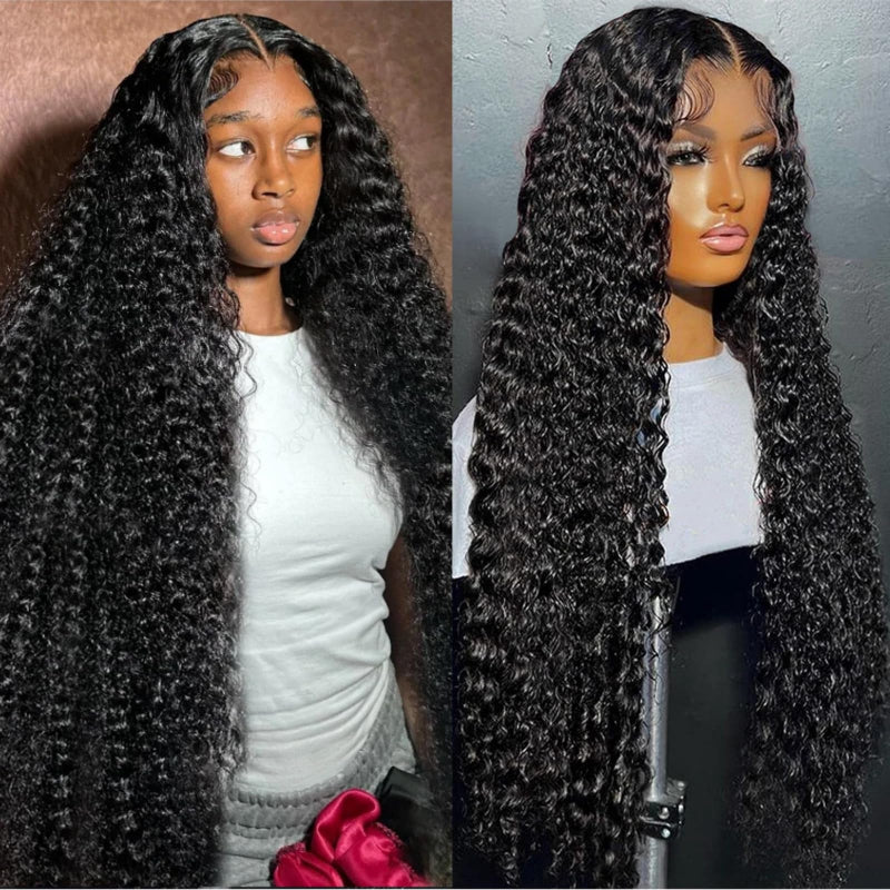 Deep Wave 4x4 Transparent Closure Wig - Human Hair - HalleBeauty