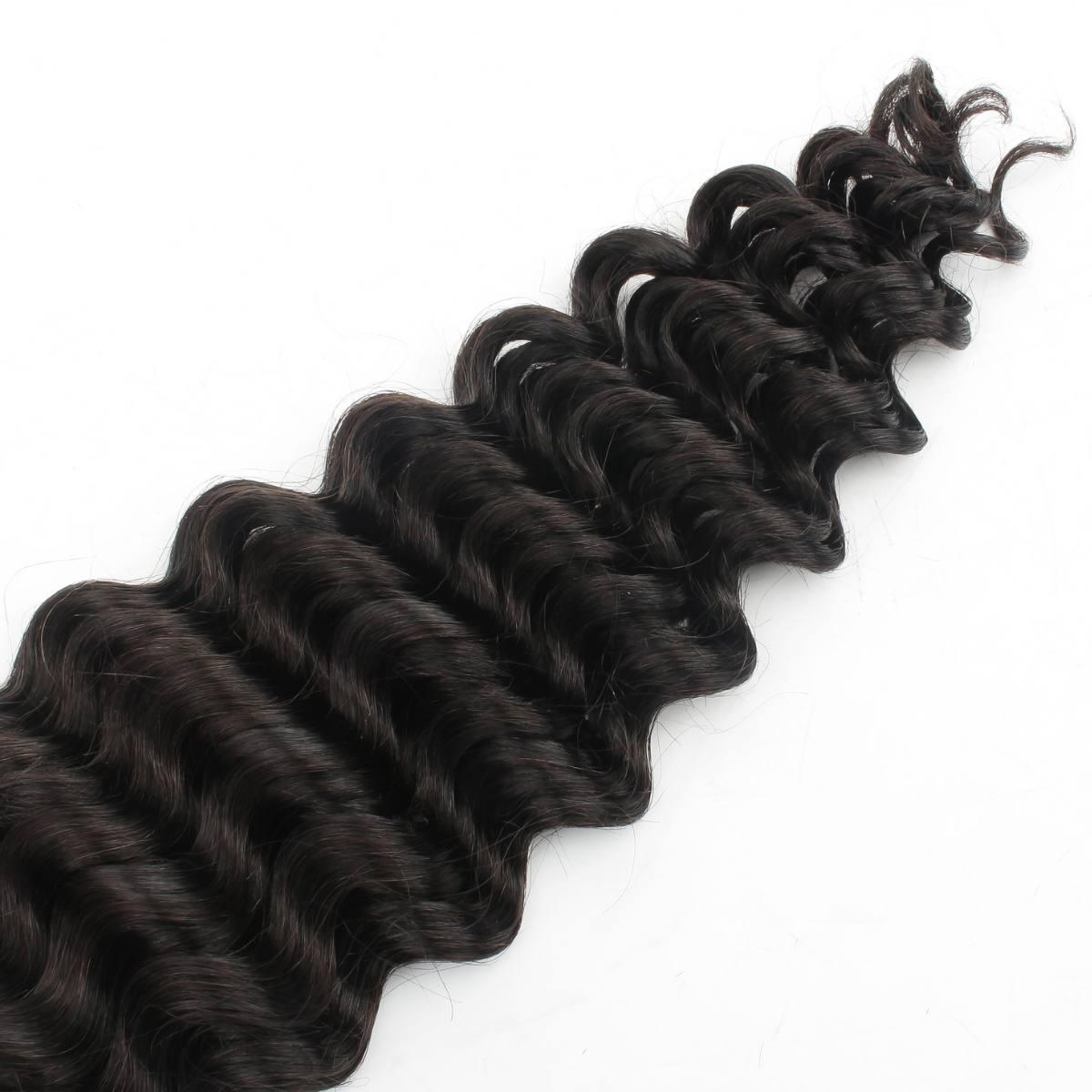 Deep Wave Bulk Human Hair Extensions - HalleBeauty