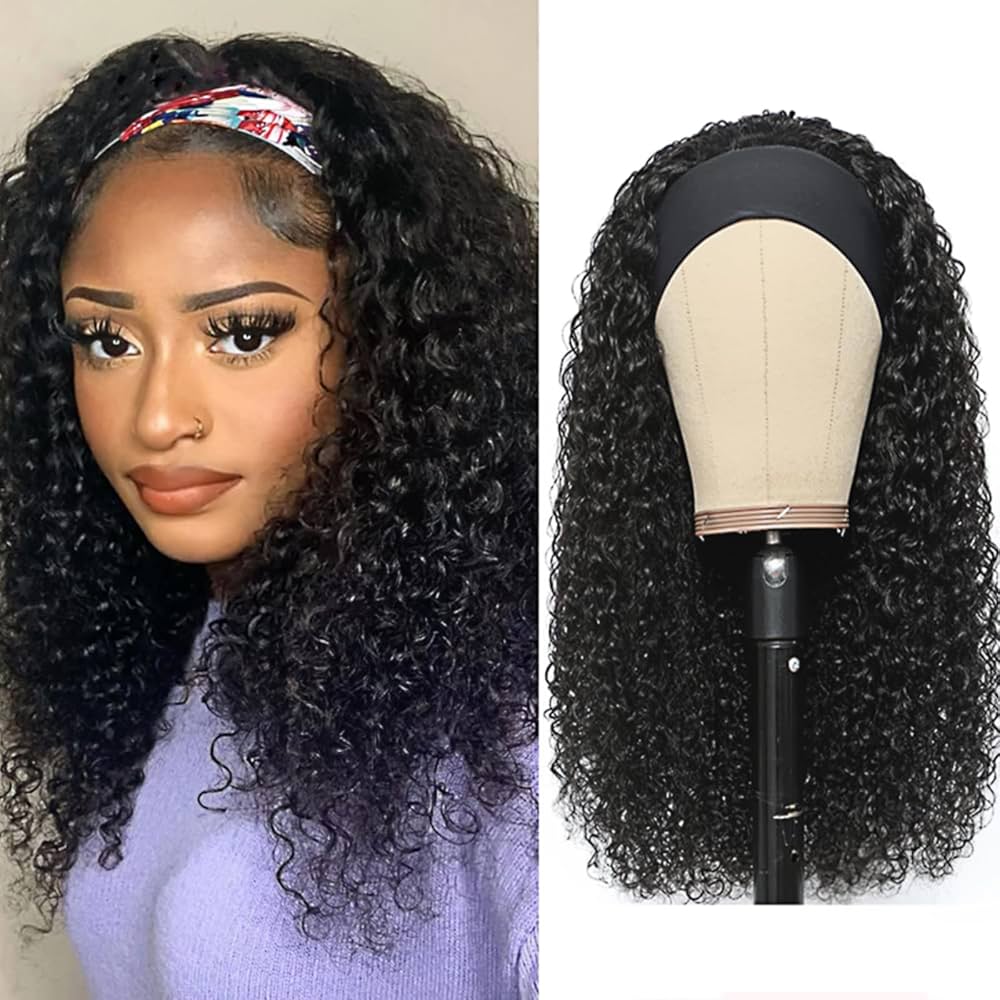 Deep Wave Headband Wig - Human Hair - HalleBeauty