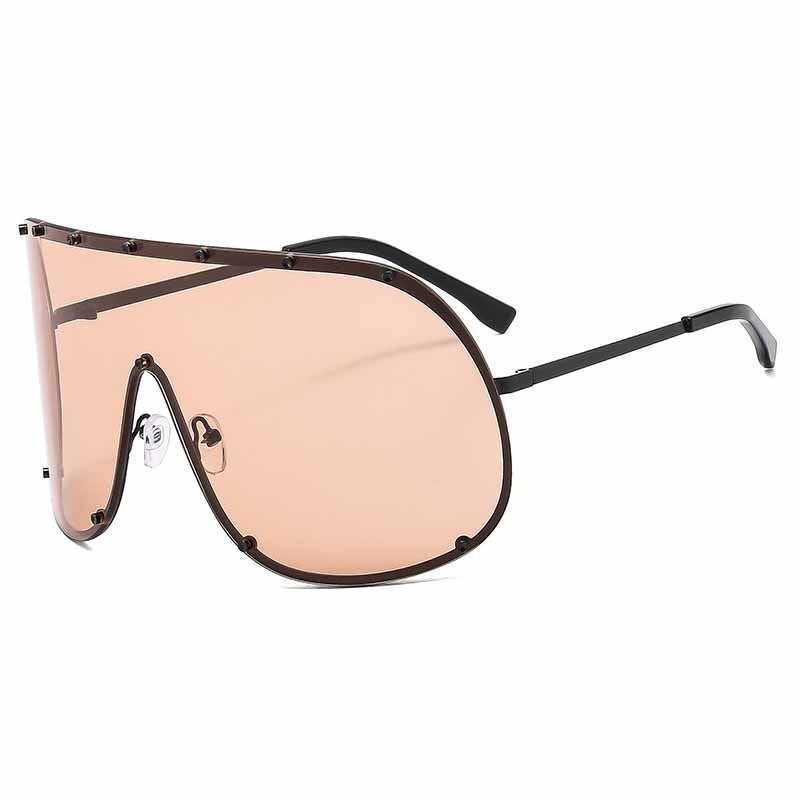 Designer Oversized Sunglasses - Unisex Steampunk & Y2K Style (UV400) - HalleBeauty