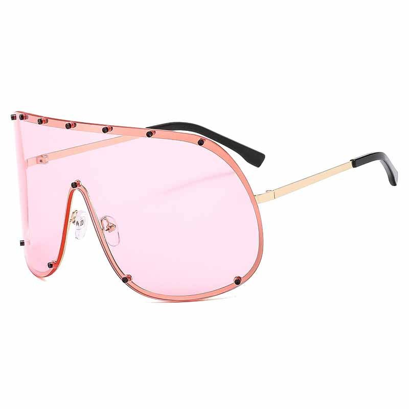Designer Oversized Sunglasses - Unisex Steampunk & Y2K Style (UV400) - HalleBeauty