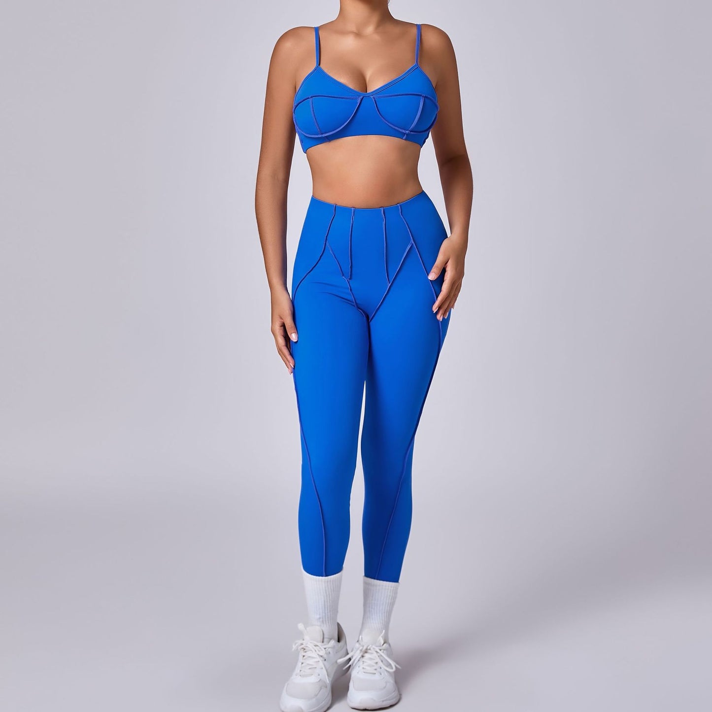 Women's Brushed Body-Hugging Yoga Set – Bra & Pants