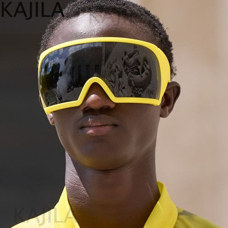 Punk Shield Sunglasses - Oversized Unisex Frames