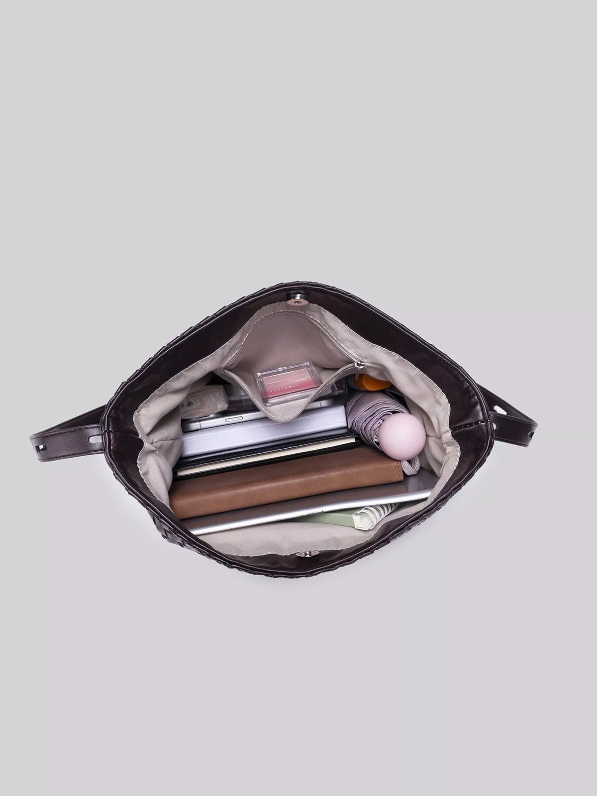 Woven Faux Leather Hobo Bag | Hallebeauty