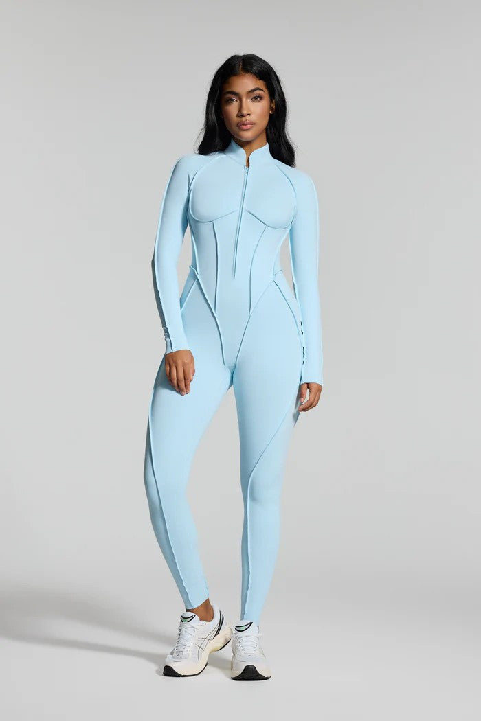 Women's Slim Fit Zipper Jumpsuit – Long Sleeve | Hallebeauty
