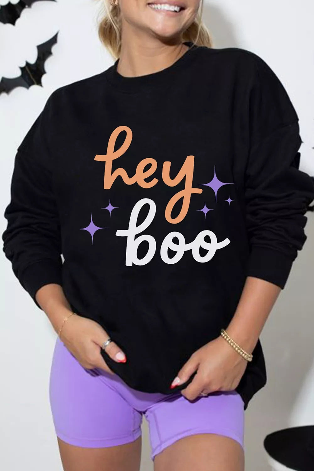 Hey Boo Halloween Sweatshirt | Shop Hallebeauty