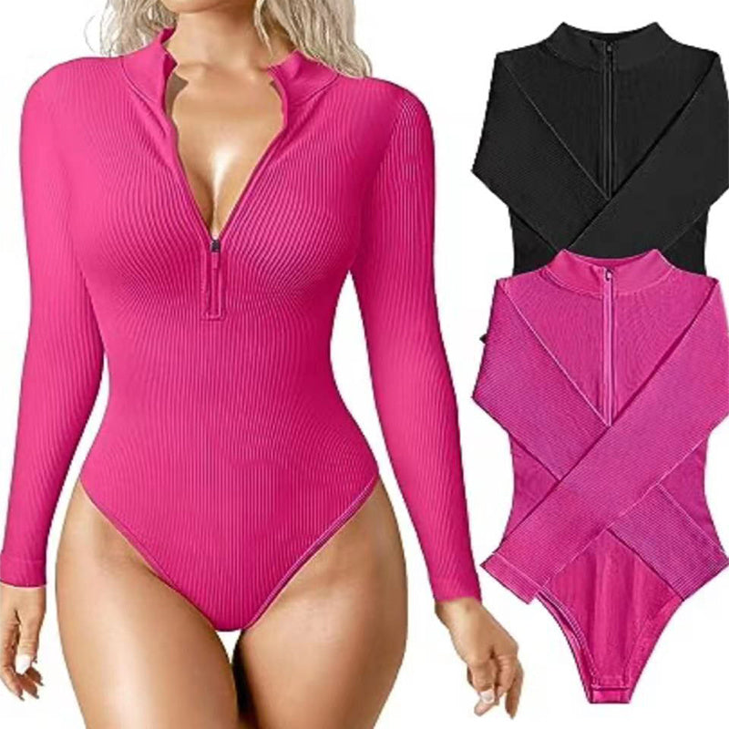 Long Sleeve Slimming Jumpsuit | Seamless Shapewear Romper