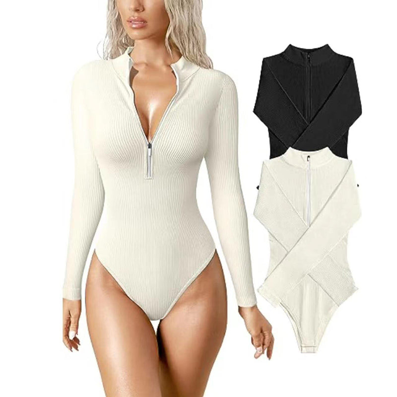 Long Sleeve Slimming Jumpsuit | Seamless Shapewear Romper