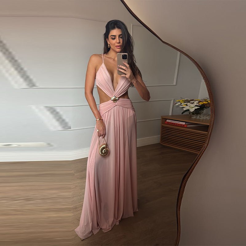 Elegant Dress – Chic Evening Look- HalleBeauty