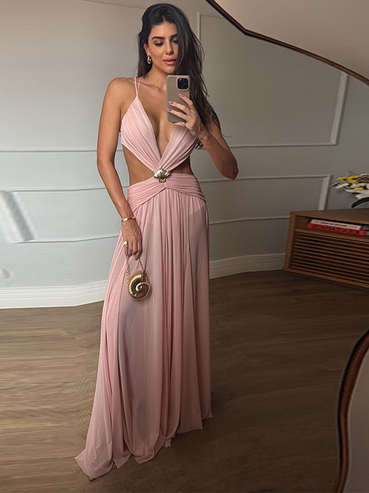 Elegant Dress – Chic Evening Look- HalleBeauty