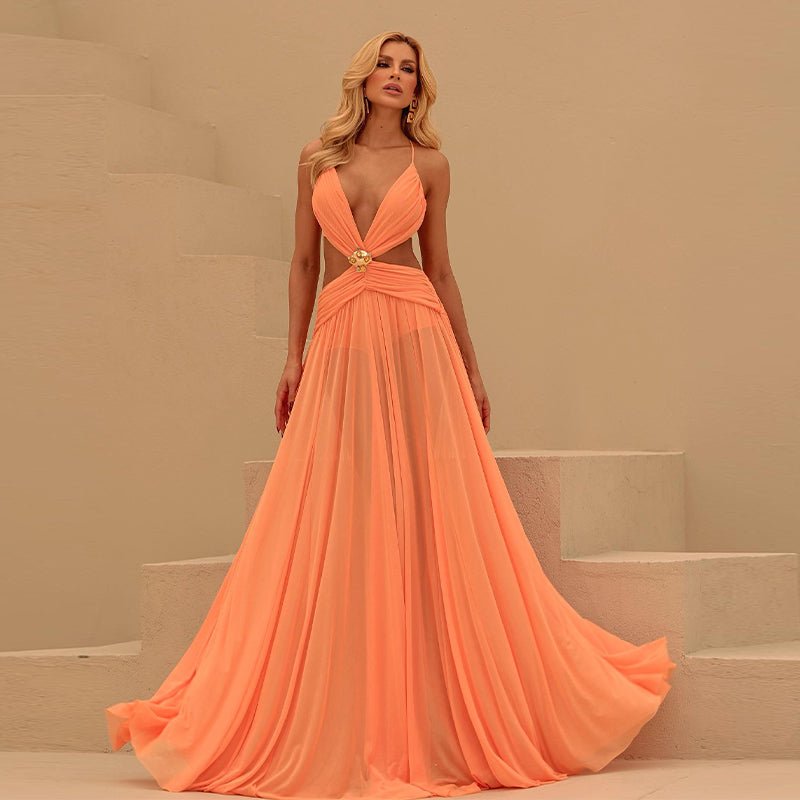 Elegant Dress – Chic Evening Look- HalleBeauty