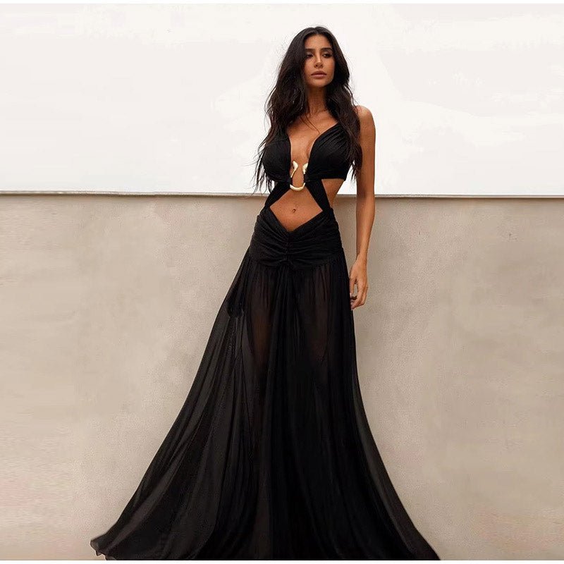 Elegant Dress – Chic Evening Look- HalleBeauty
