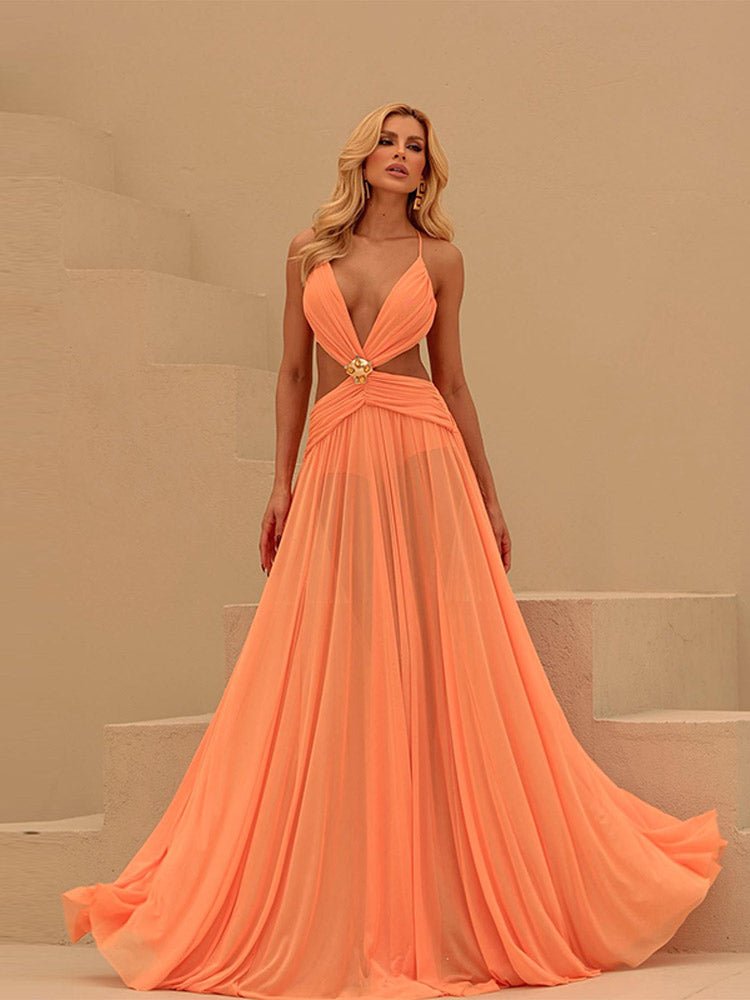 Elegant Dress – Chic Evening Look- HalleBeauty