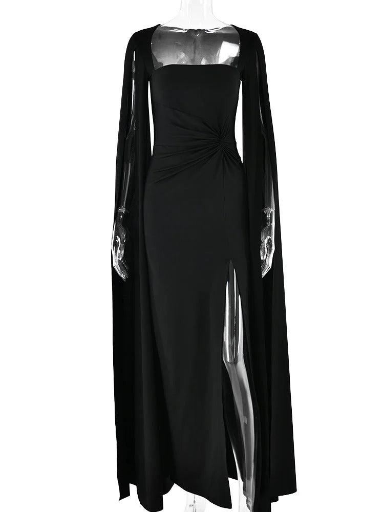 Elegant Bodycon Slit Evening Dress - HalleBeauty