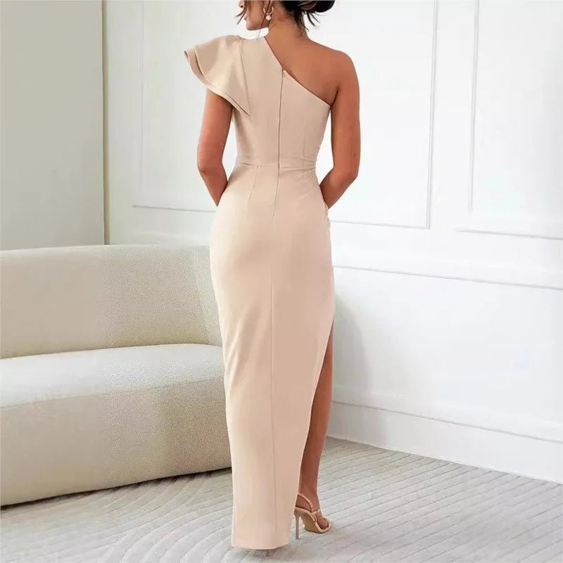 Elegant Slit Midi Dress - HalleBeauty