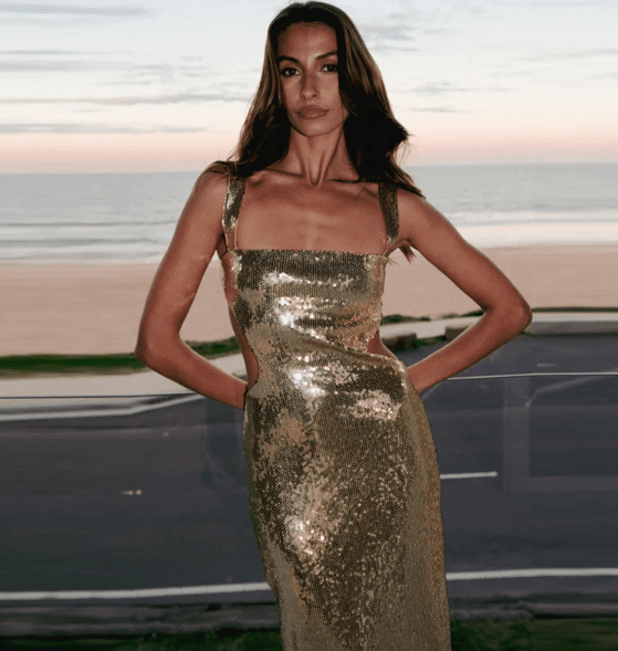 Elegant Square Neck Backless Gown - Hollow Out Design - HalleBeauty