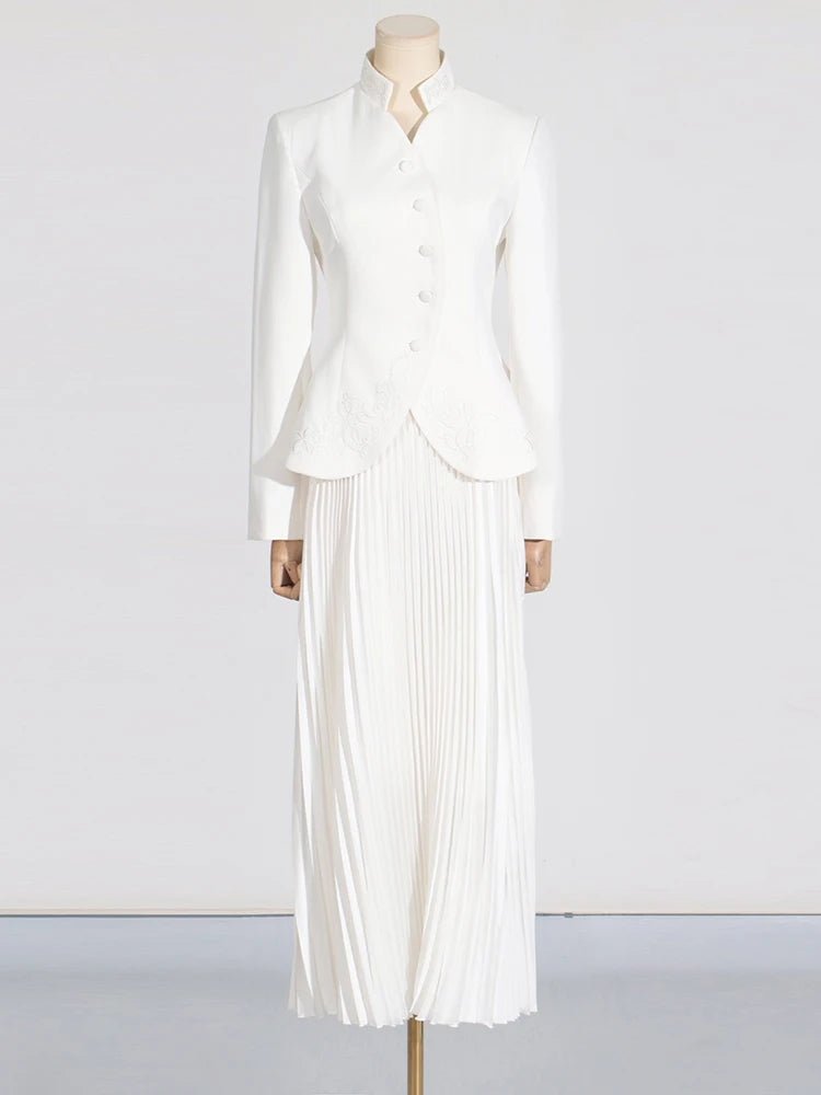 Elegant Two - Piece Skirt Set - HalleBeauty