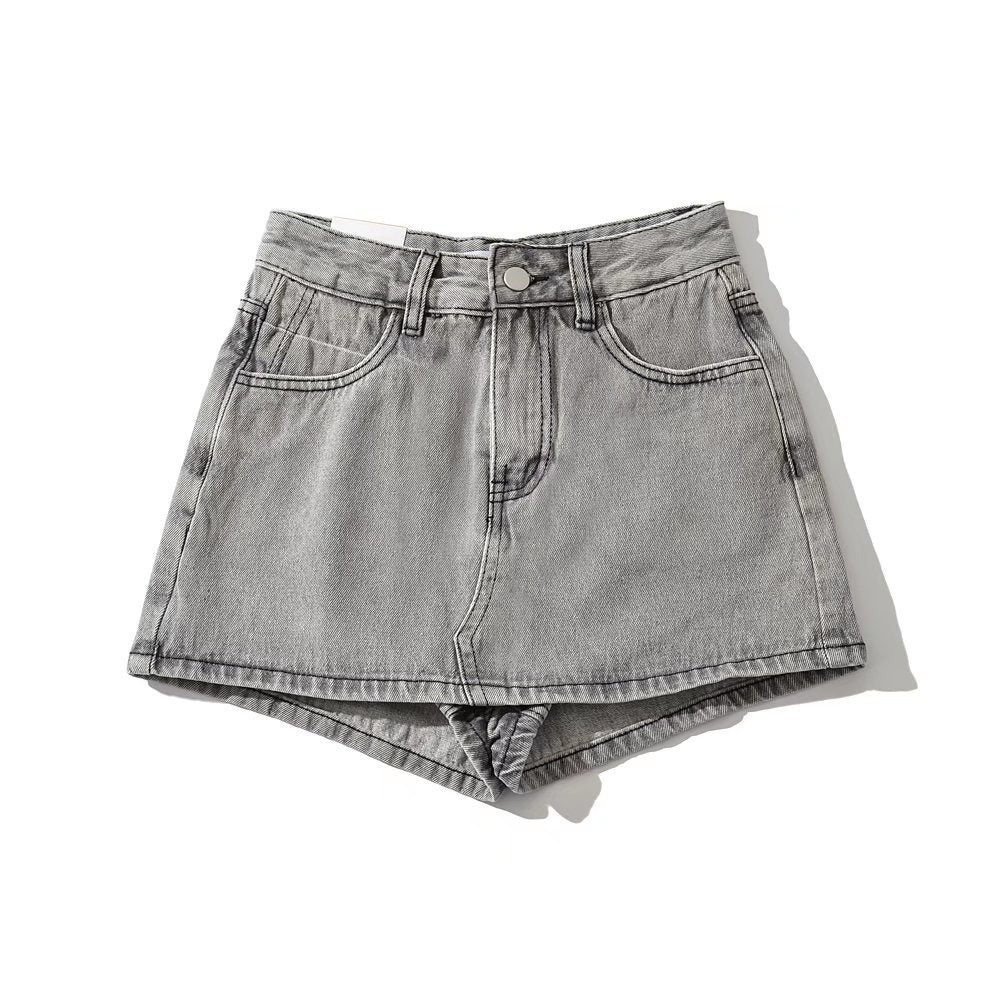 Women's Denim Skirted Shorts | Hallebeauty