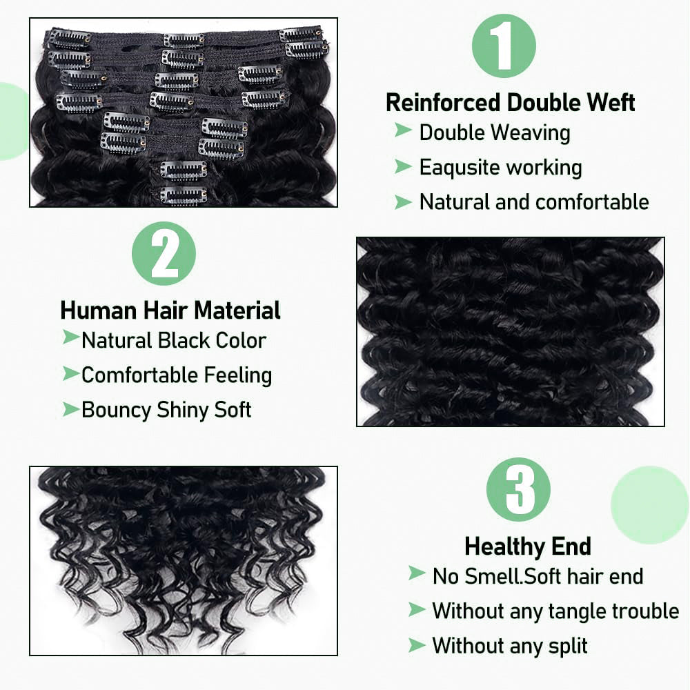 Deep Wave Clip-In Hair Extensions