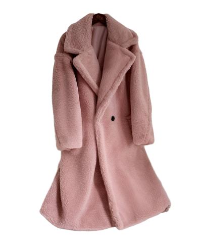 Lapel Lamb Fleece Coat 