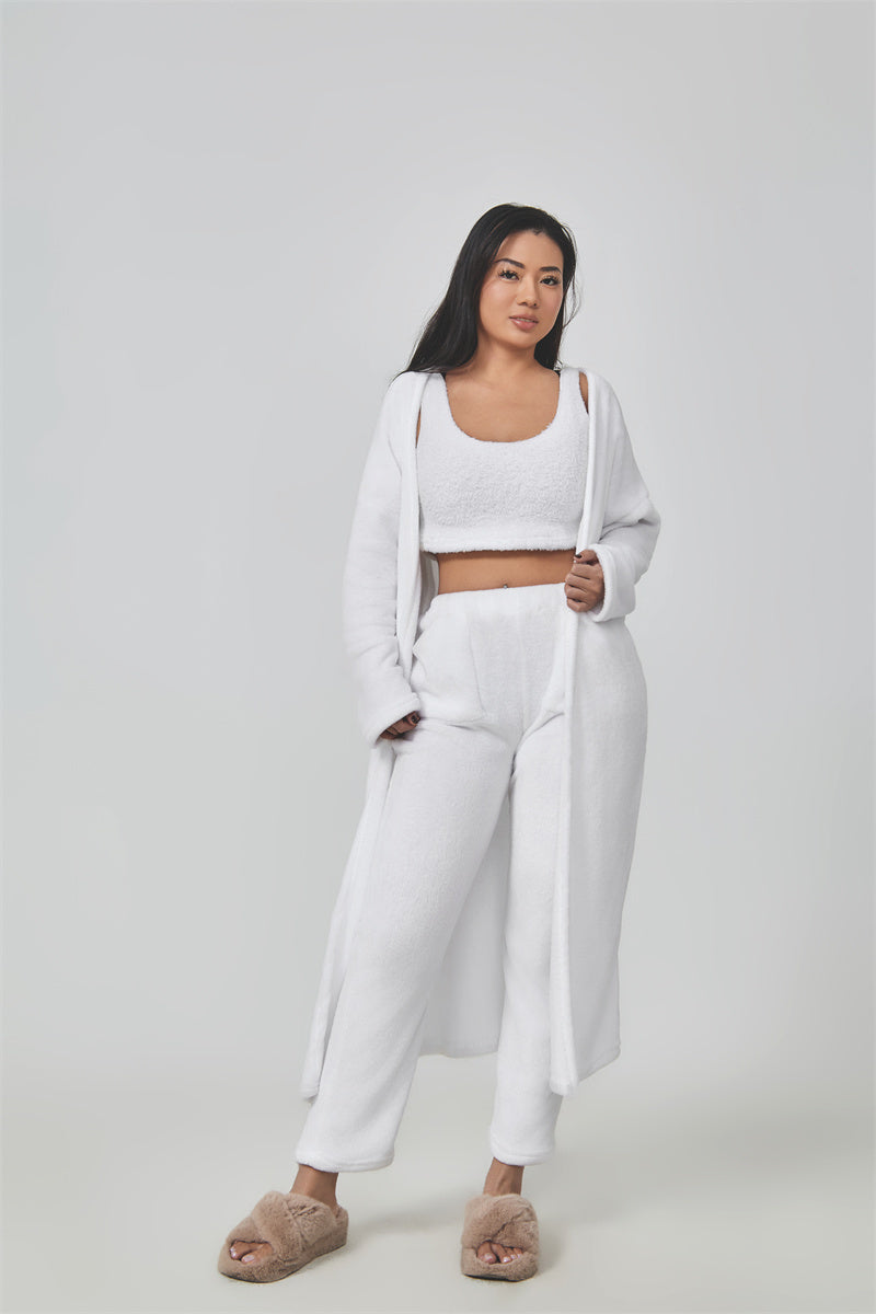 Cozy 3-Piece Lounge Pajama Set | Warm & Cute Loungewear for Winter