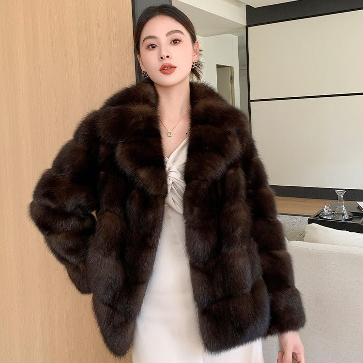 Purple Faux Fur Jacket – Luxurious Warmth for Winter