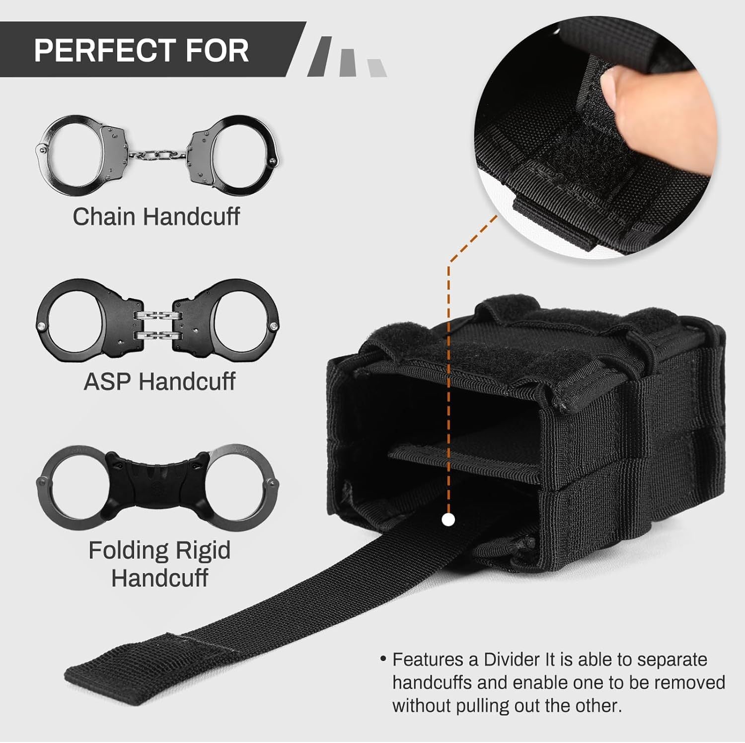 Double Handcuff Pouch | Open-Top MOLLE Tactical Holster