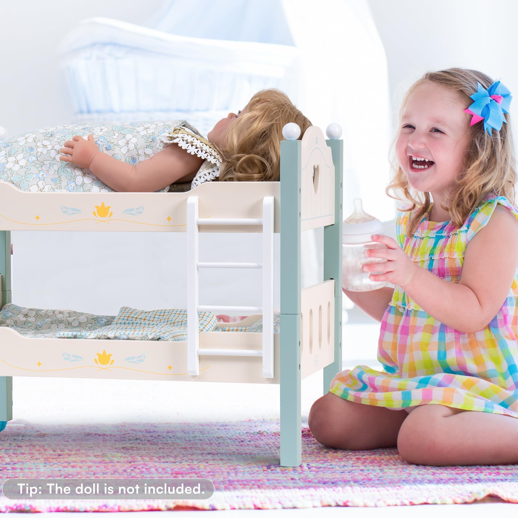 Wooden Doll Bunk Beds | Fits 18” Dolls & American Girl