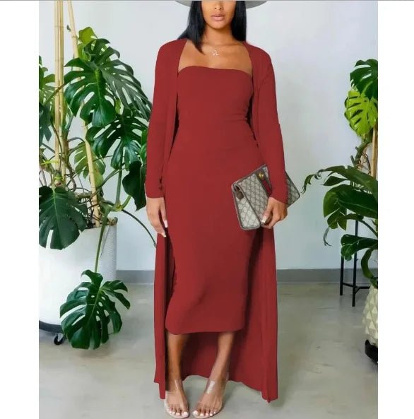 Floral Trench Dress with Cloak - HalleBeauty