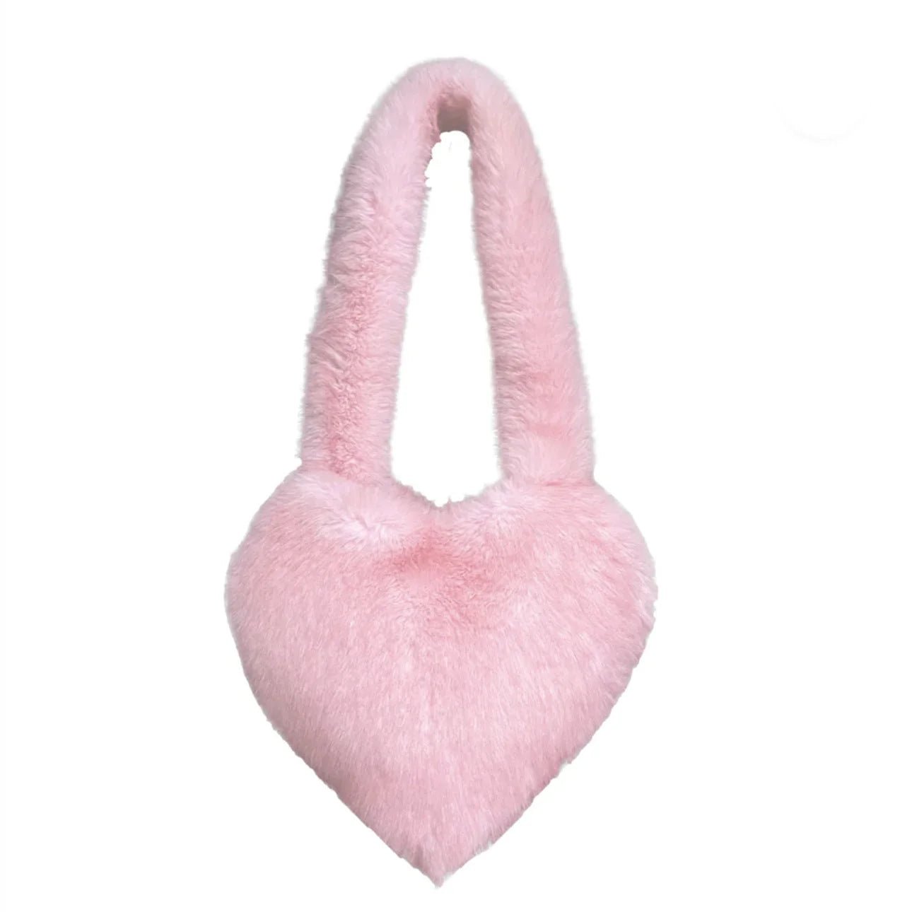 Fluffy Pink Heart Crossbody Bag - HalleBeauty