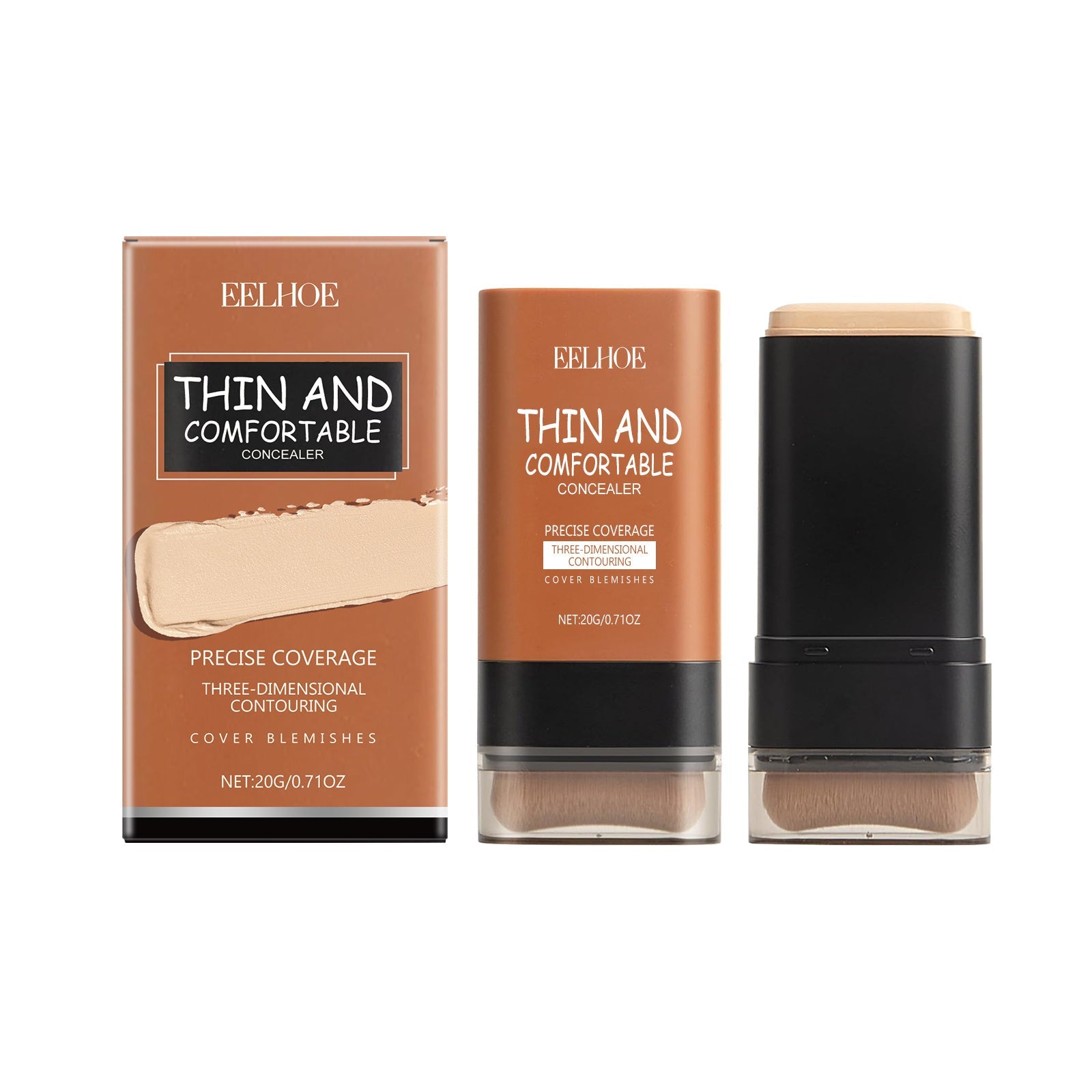 Foundation Stick with Brush - HalleBeauty