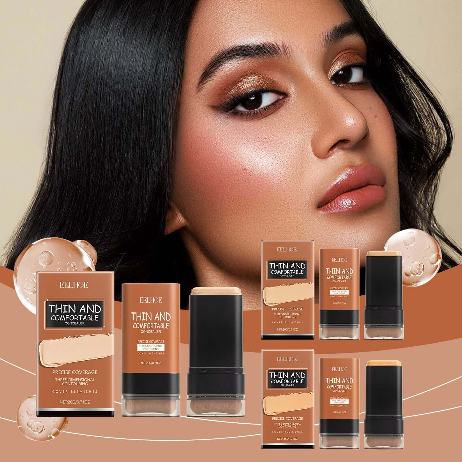 Foundation Stick with Brush - Flawless Finish - HalleBeauty