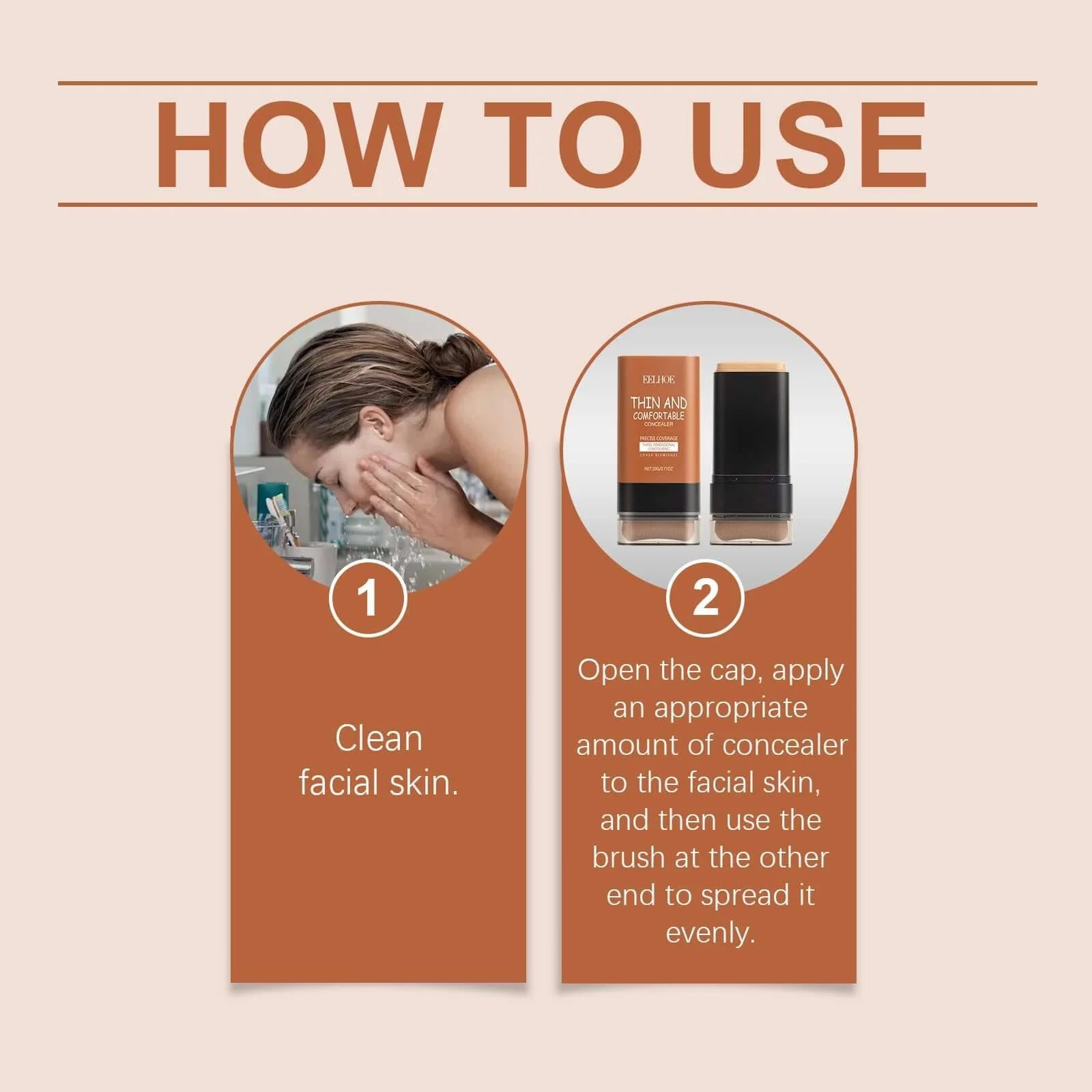 Foundation Stick with Brush - Flawless Finish - HalleBeauty