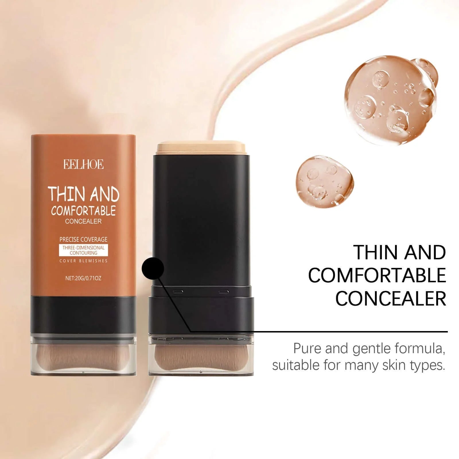 Foundation Stick with Brush - Flawless Finish - HalleBeauty