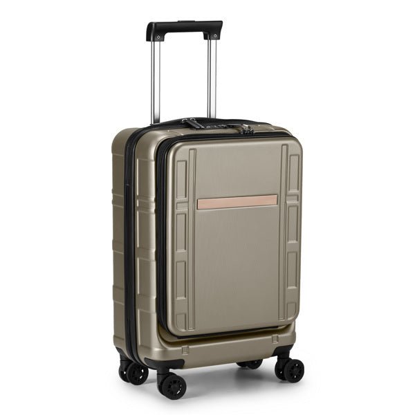 Front End 20 Inch Expandable ABS, PC Suitcase - HalleBeauty