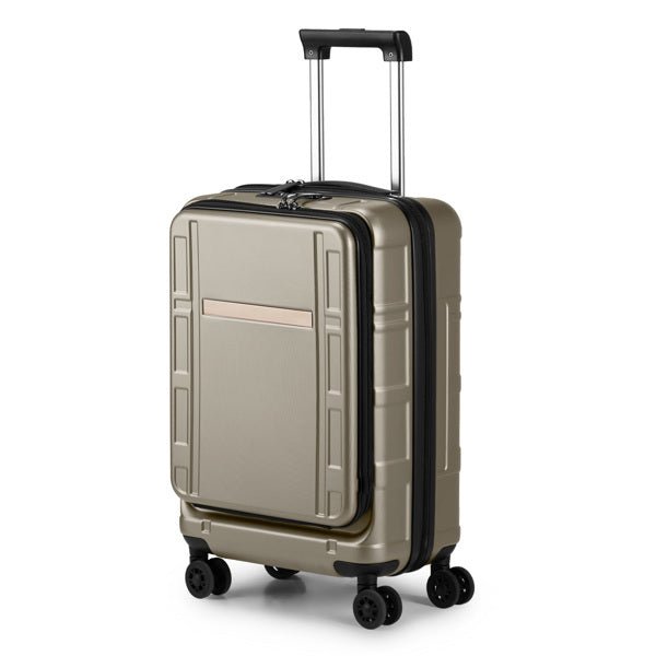 Front End 20 Inch Expandable ABS, PC Suitcase - HalleBeauty