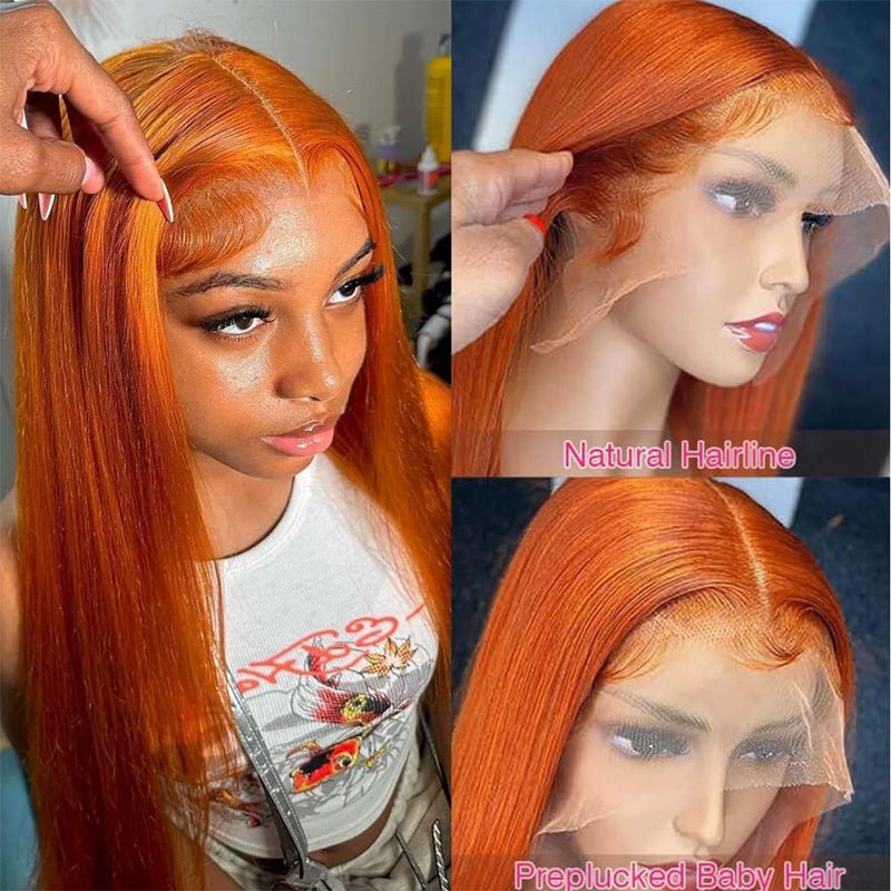 Ginger Orange Lace Front Wig – Natural & Bold - HalleBeauty