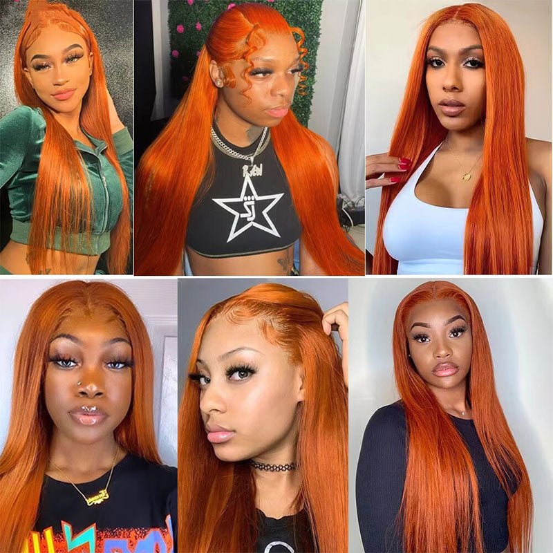 Ginger Orange Lace Front Wig – Natural & Bold - HalleBeauty
