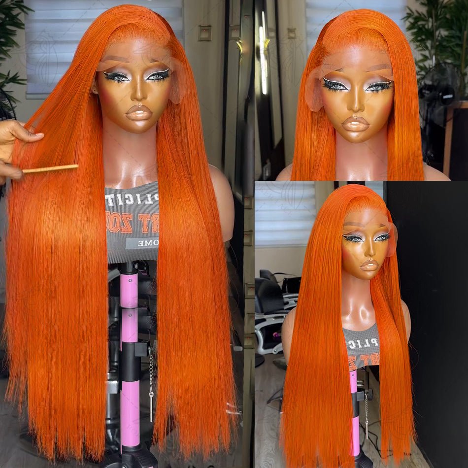 Ginger Orange Lace Wig – Silky & Glueless - HalleBeauty