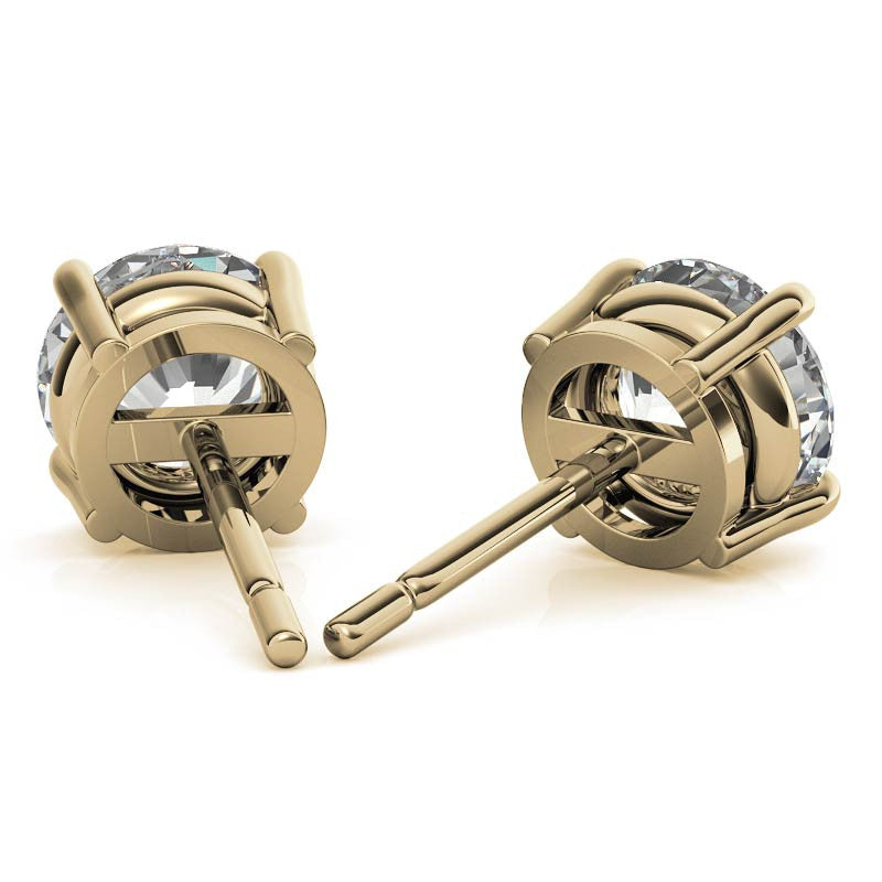 3.00 CTW Lab Grown Diamond Stud Earrings | 14k Gold | G-VS Round Cut | AGI Certified